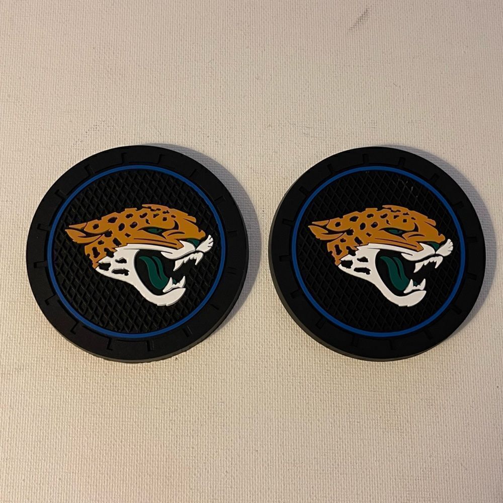NFL Jacksonville Jaguars Car Cup Holder Coasters set of 2 NWT